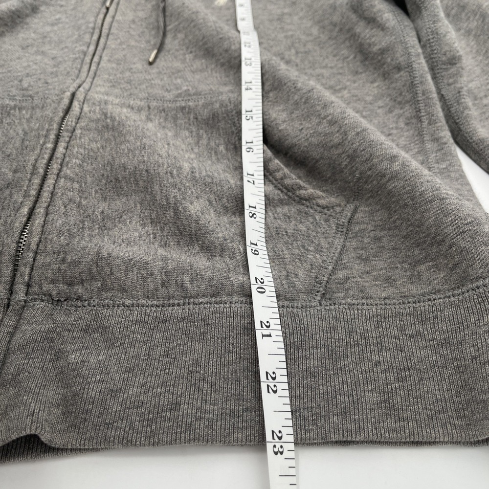 Polo Ralph Lauren Womens LG Hoodie Full Zip Fleece Sweatshirt Heather Gray EUC - Picture 7 of 8